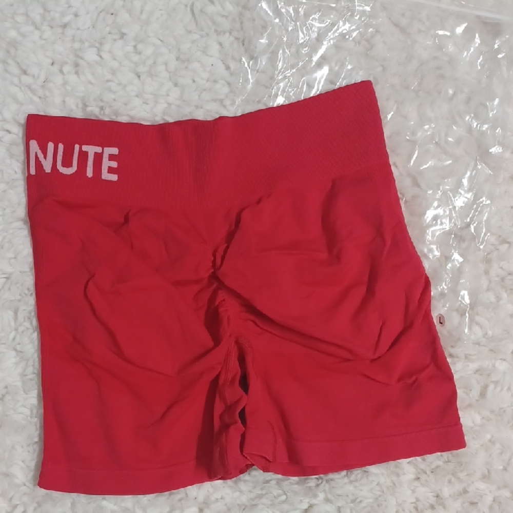 Red High-Waisted Shorts
